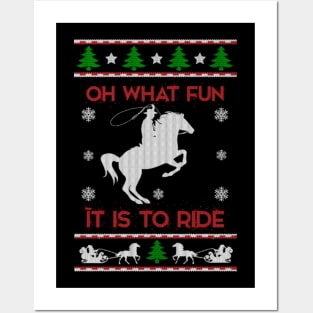 Horse Lover Ugly Christmas Sweater Gift Posters and Art